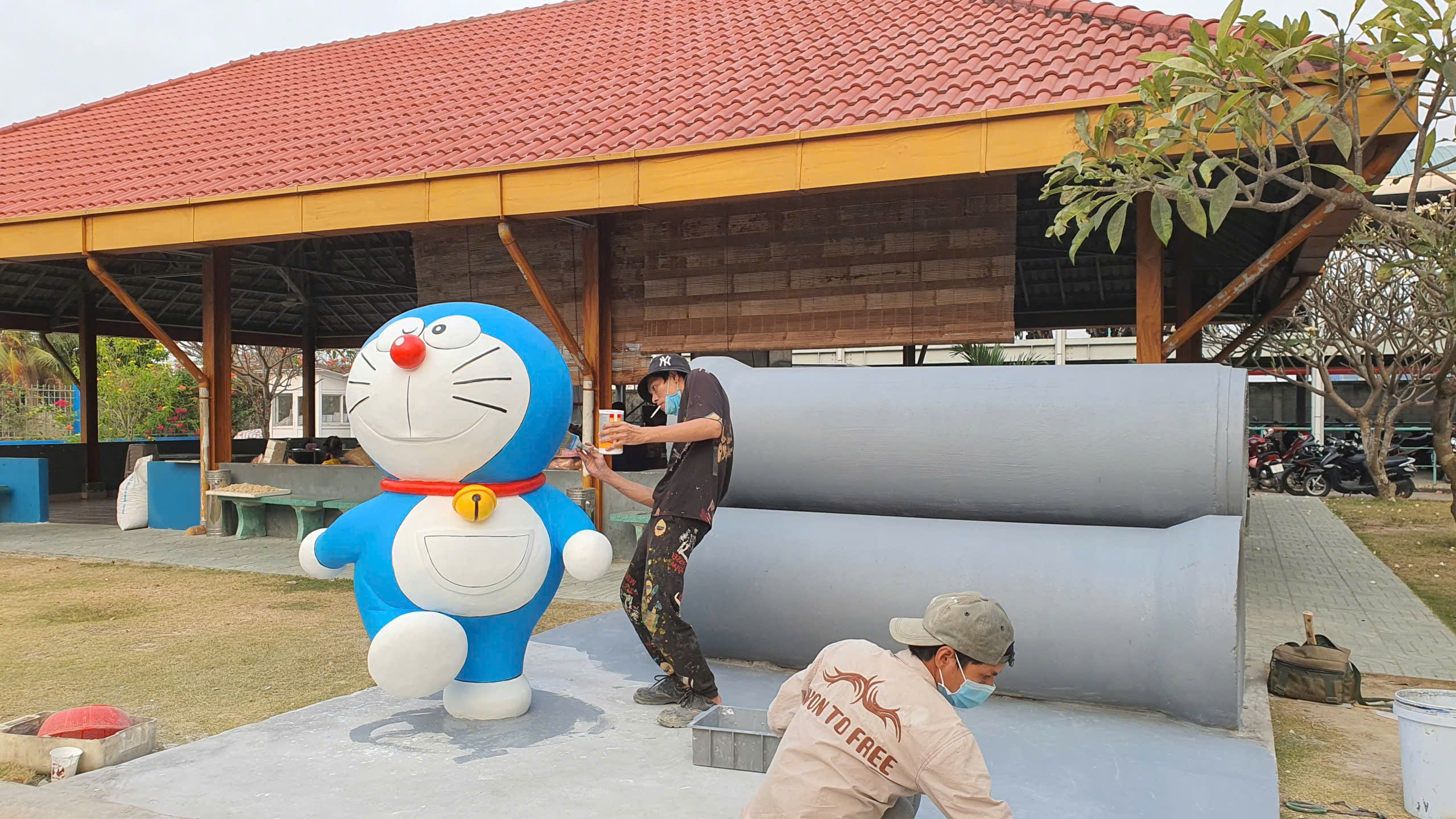 tượng trang trí bằng xi măng