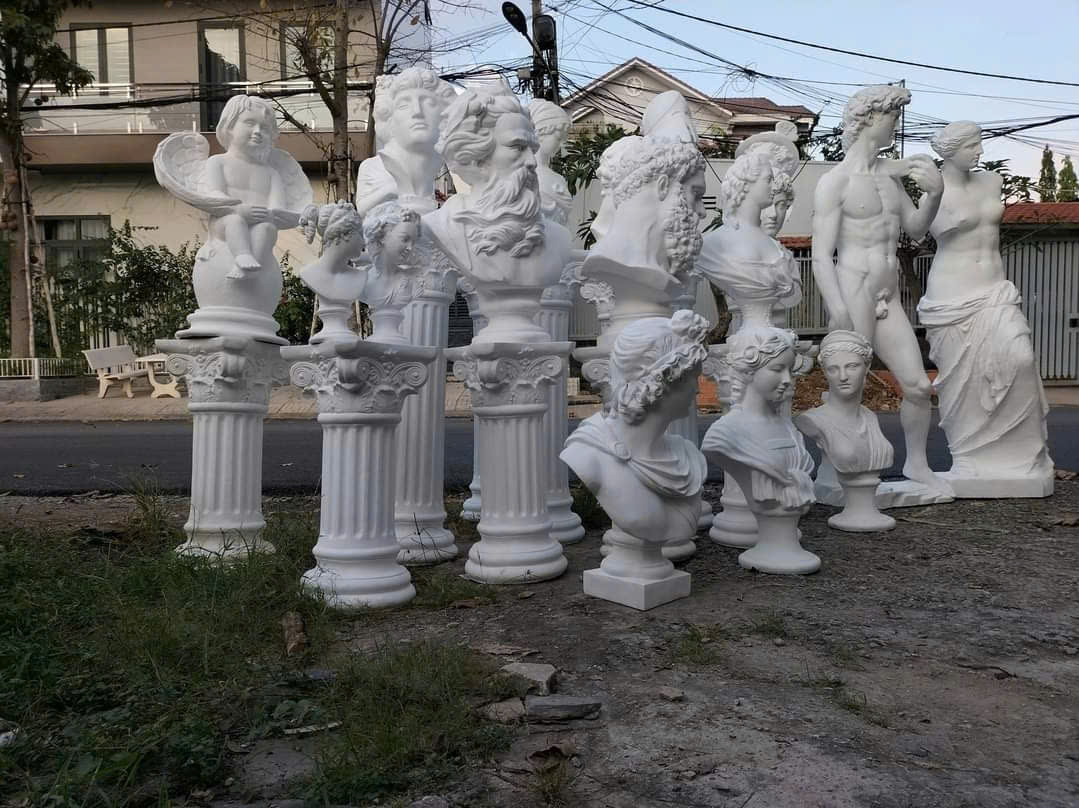 tượng trang trí bằng xi măng