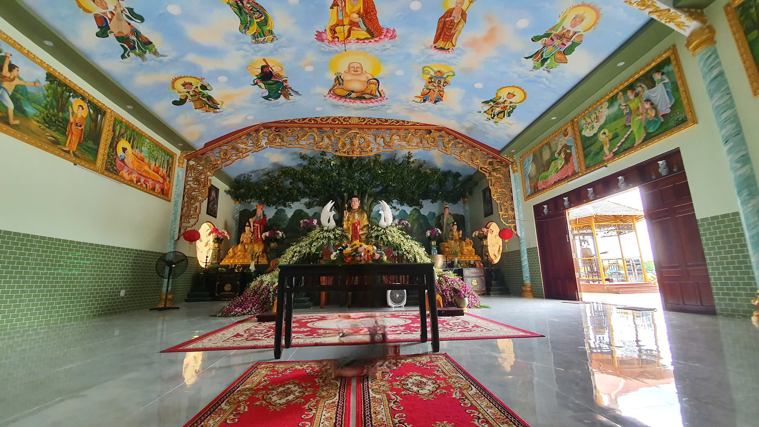 vẽ tranh phòng thờ phật