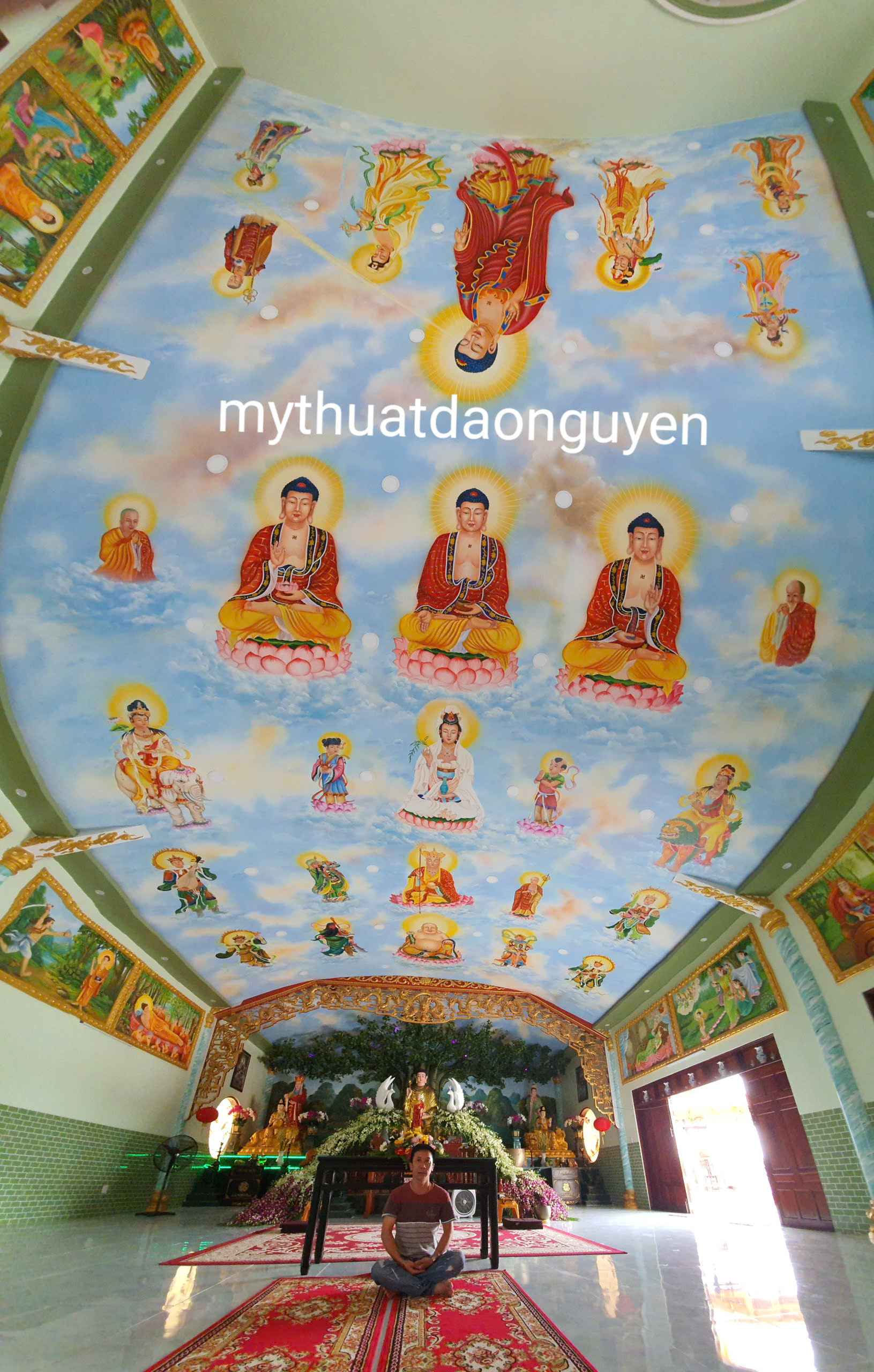 vẽ tranh phòng thờ phật