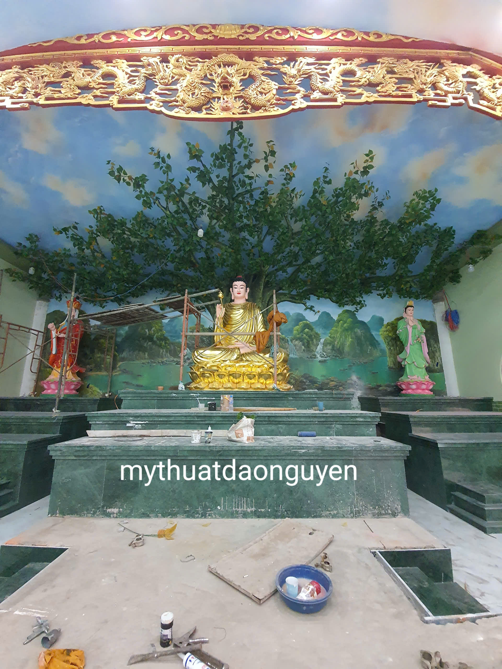 vẽ tranh phòng thờ phật