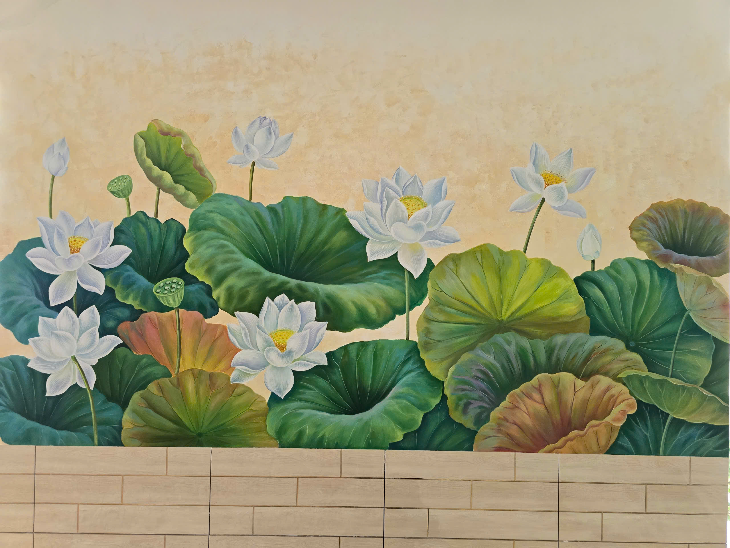 vẽ tranh phòng thờ theo yêu cầu