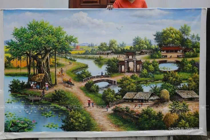 vẽ tranh sơn dầu phong cảnh