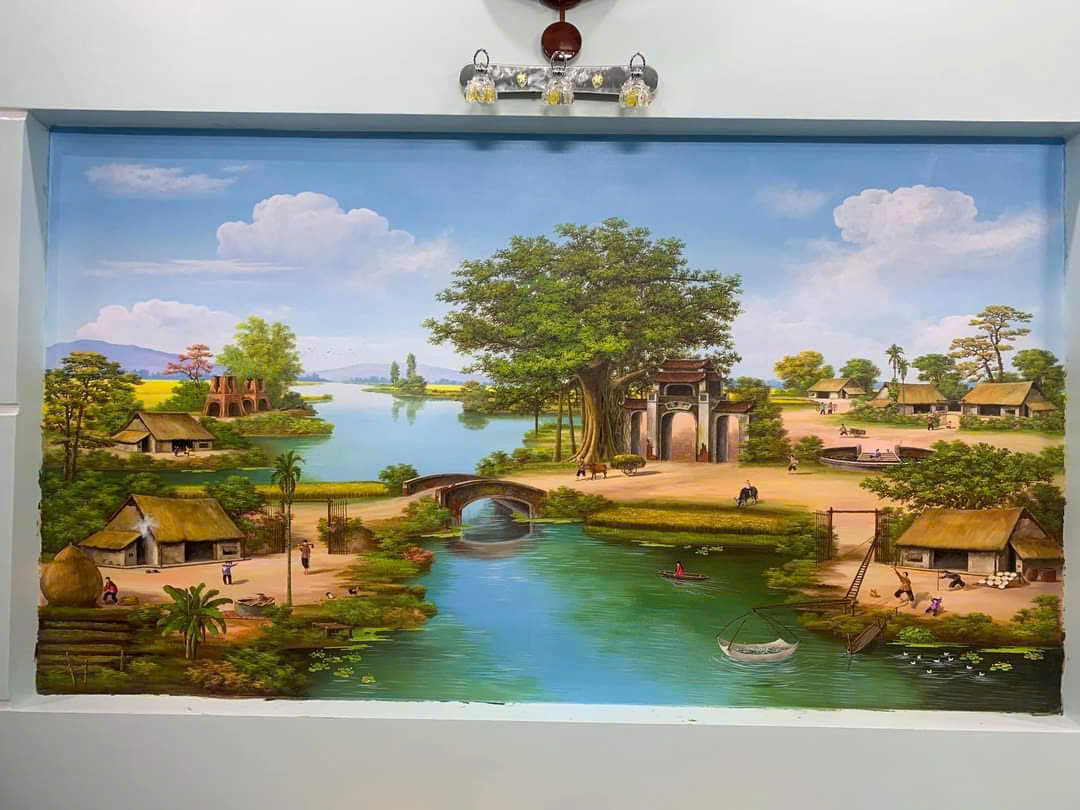 vẽ tranh sơn dầu phong cảnh