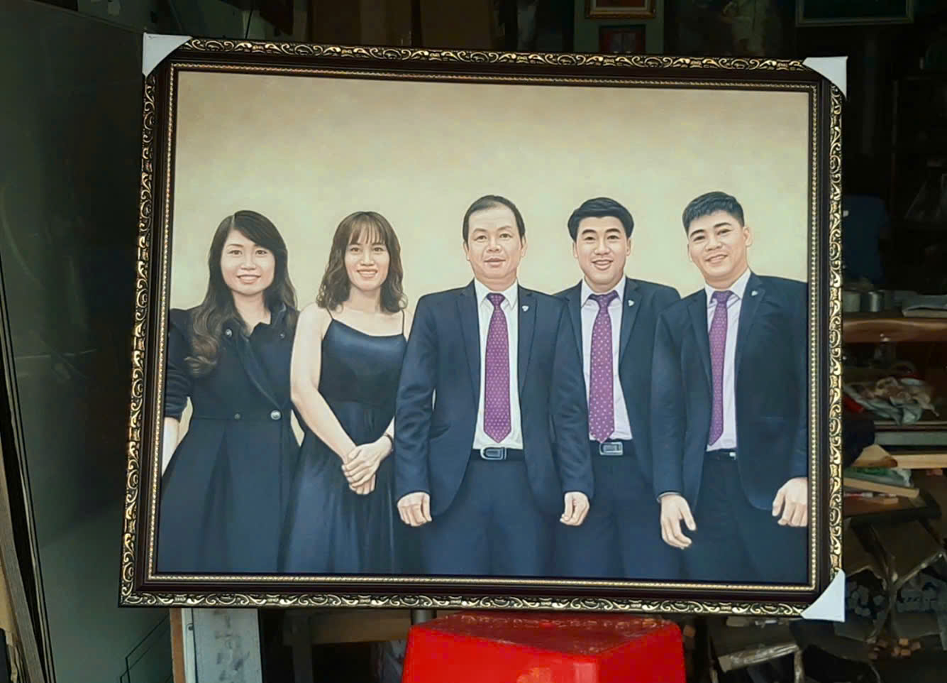 vẽ tranh sơn dầu theo yêu cầu