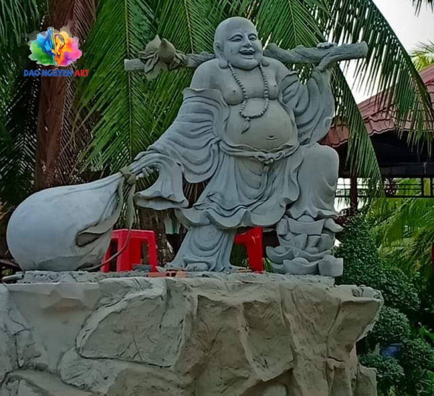 Phù điêu Phật giáo đắp tay cho chánh điện, vách thờ