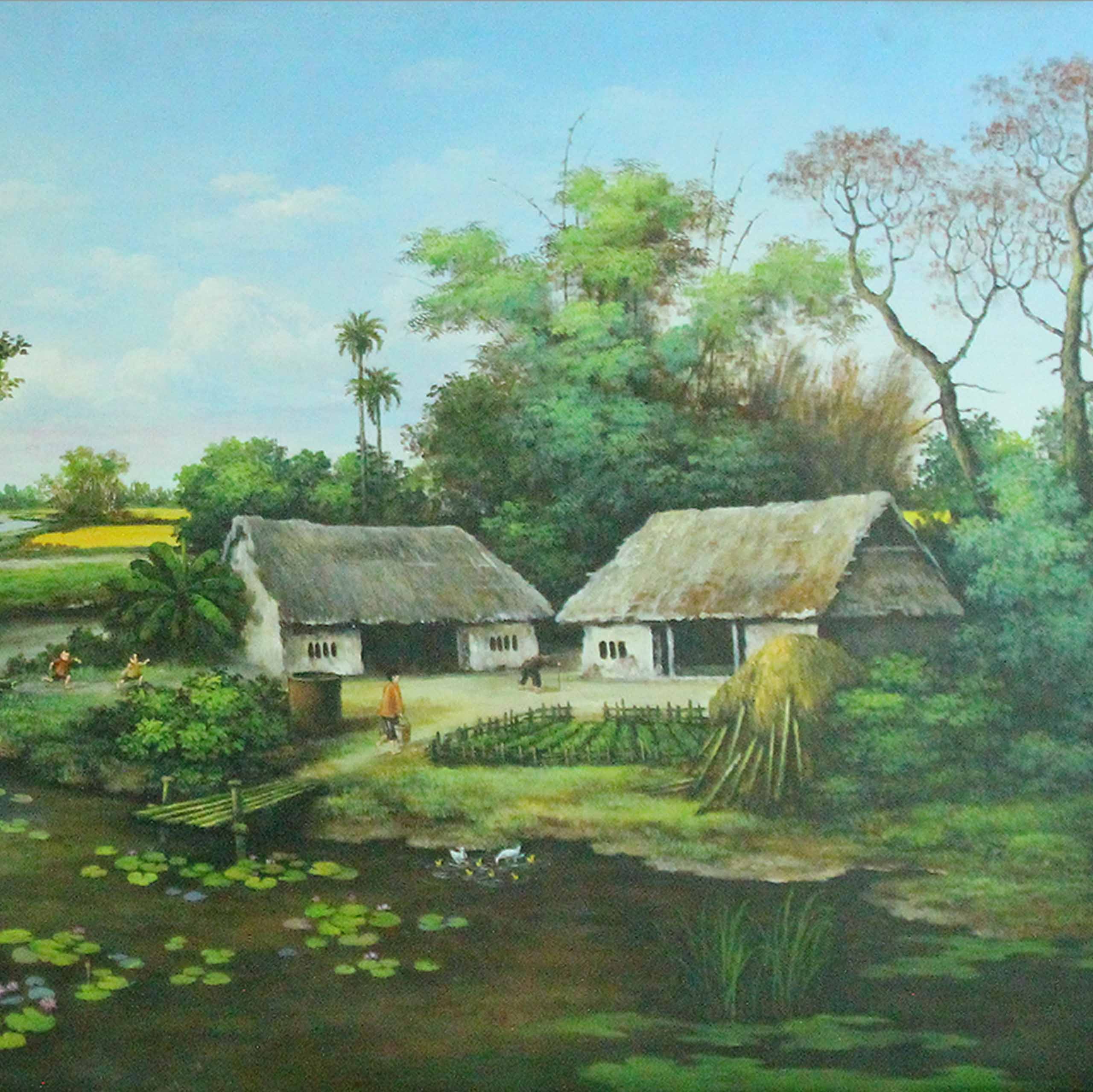 tranh-son-dau-phong-canh-dong-que
