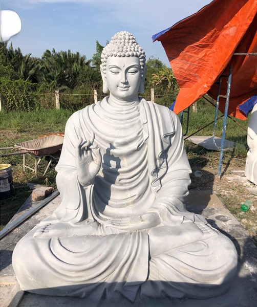 Tượng Phật A Di Đà bằng xi măng cho chùa, tịnh thất