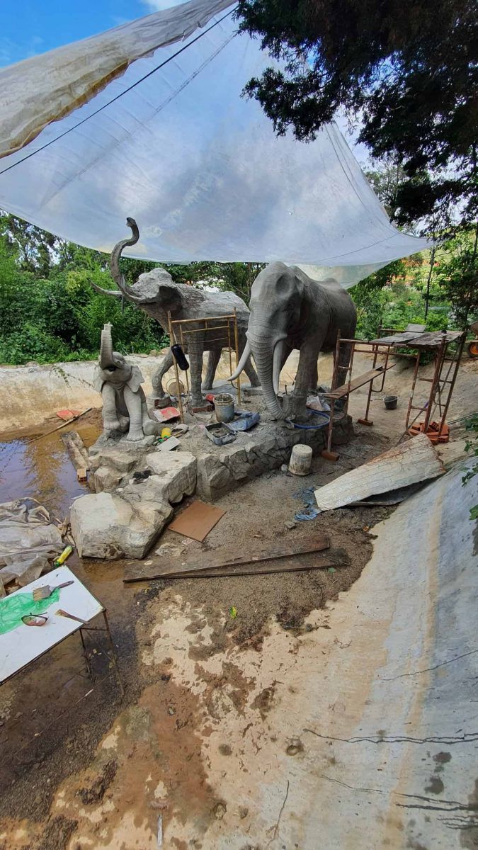 Điêu khắc tượng xi măng tại Nha Trang